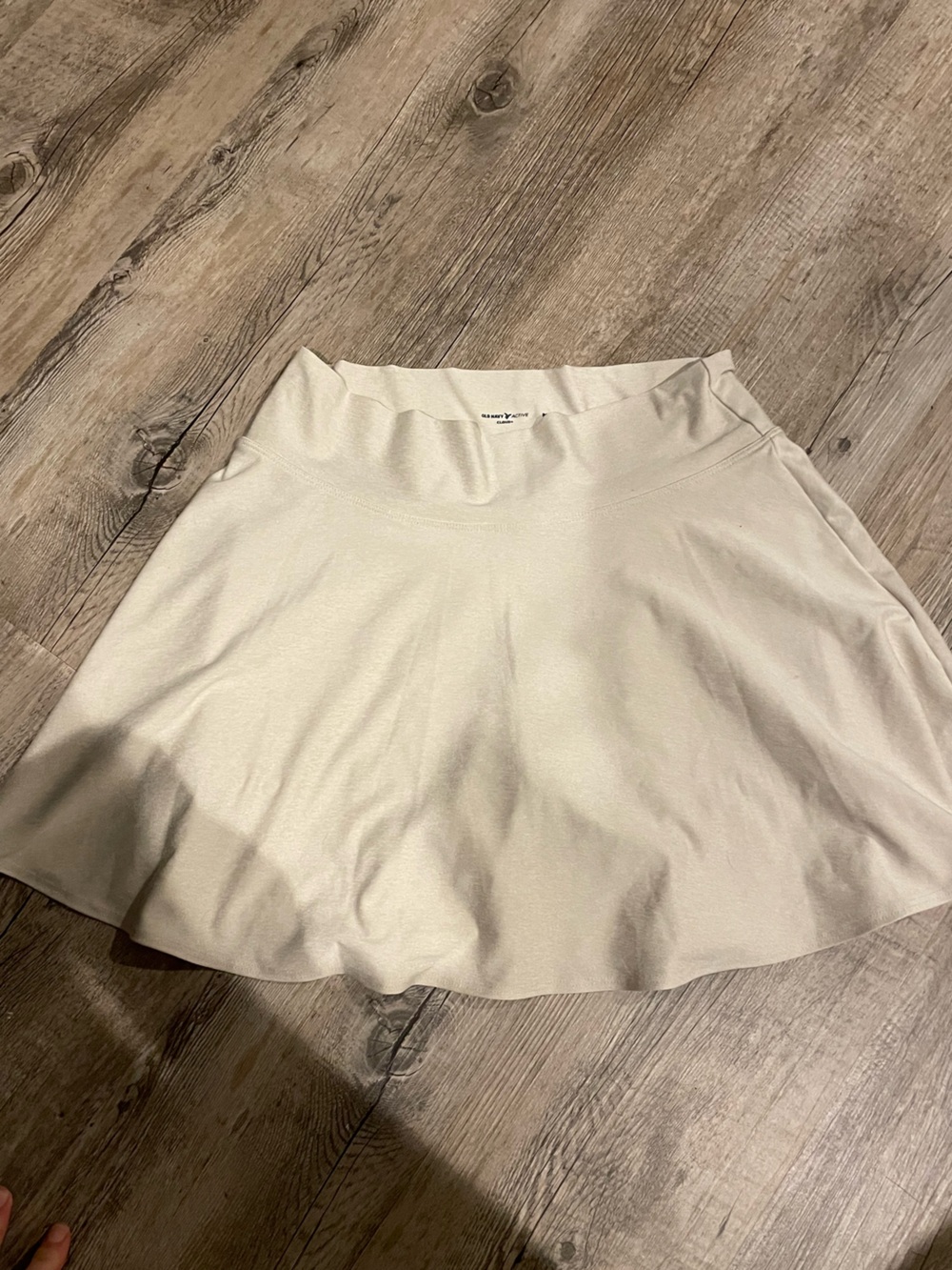 Old Navy Cream A-Line Skater Athletic Skort